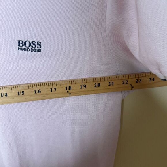 Boss Hugo Boss Shirt Mens XL Pink Polo Regular Fit Short Sleeve Cotton - Picture 10 of 11